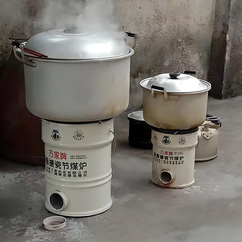 万家搪瓷款节煤炉传统节能蜂窝煤藕煤炉子煤炭家用商用煤炉子火锅