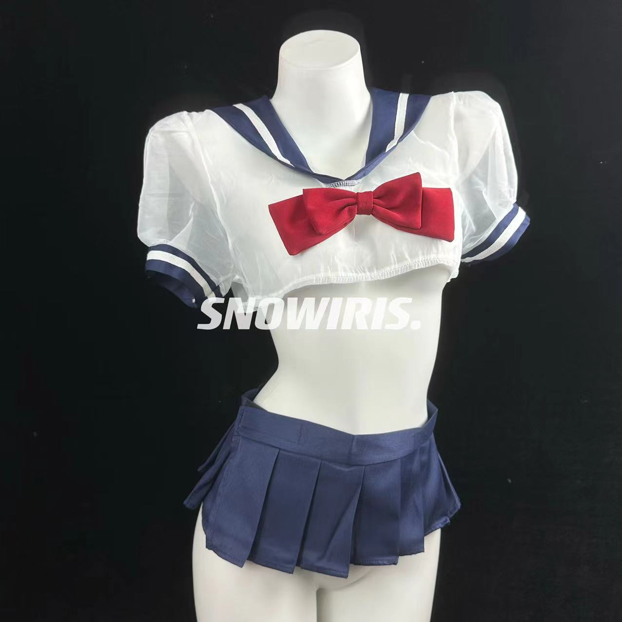 火烧岛 性感jk网纱透视百褶短裙