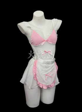 火烧岛 性感纯欲女仆俏皮围裙套装