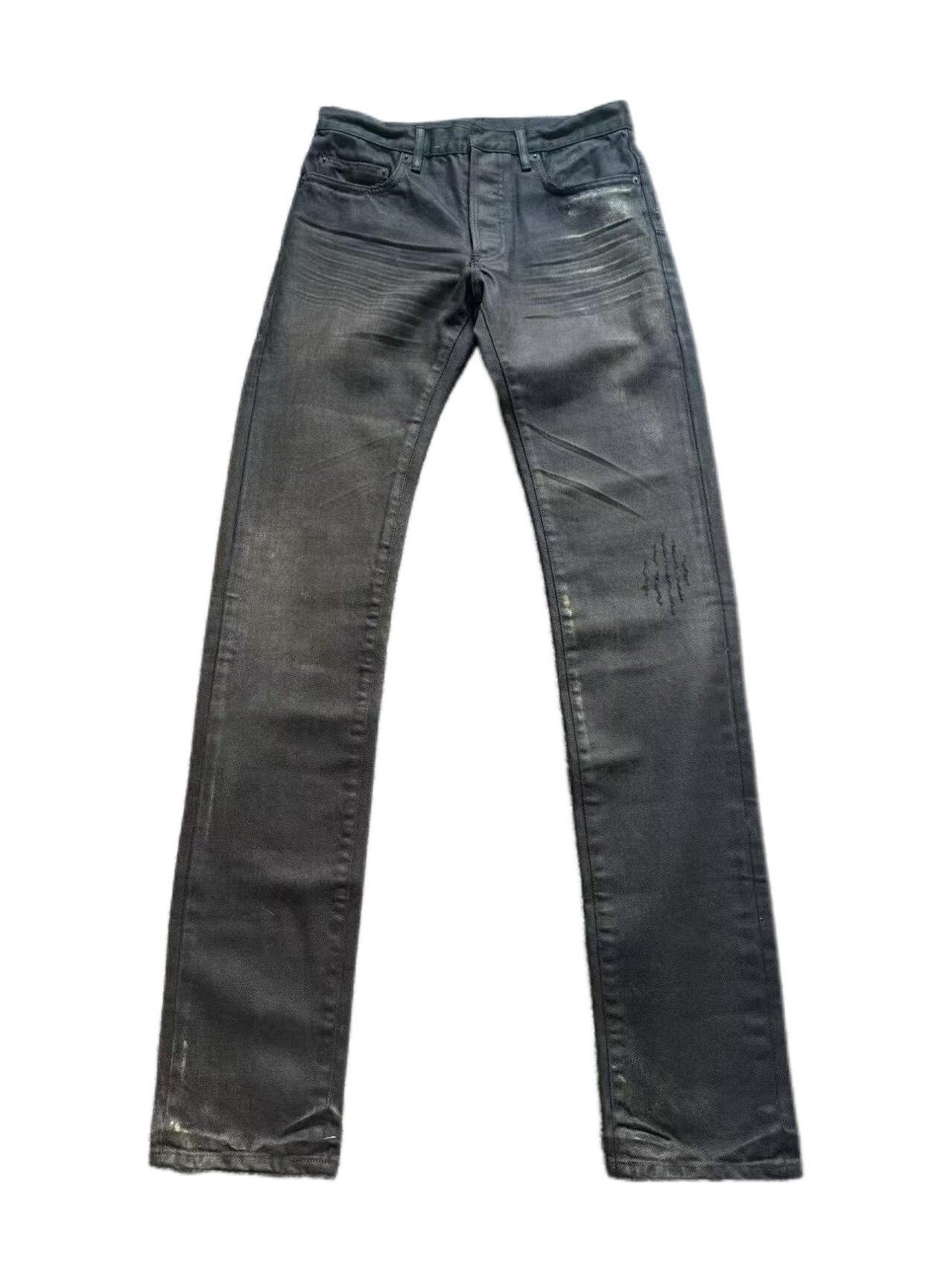 thumbnail for DH SS07 waxed gold dust Jeans gold powder distressed jeans hediboy skinny