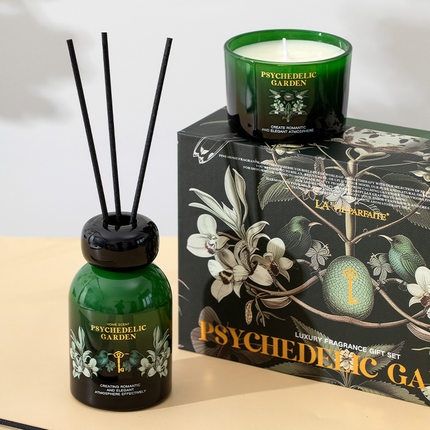 森间绿意香薰伴手礼品盒套装酒店高级香氛风藤条室内卧室蜡烛香味