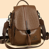 品牌真皮女包女包包女士双肩包旅行2025新款 中年妈妈包时尚 大容量