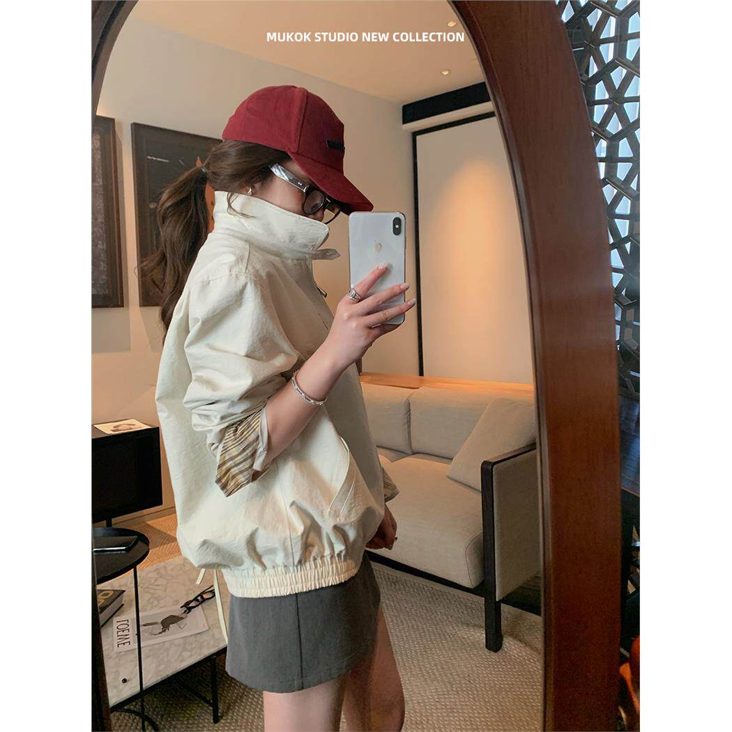 版型考究~ 时尚覆古翻领短外套2026春新款小个子夹克