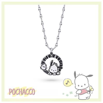 帕恰狗项链经典系列帕恰圆牌label银色项链ins时尚百搭女友