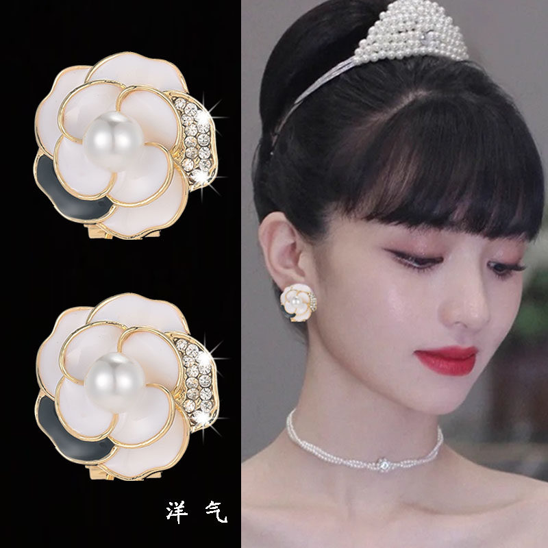 S999纯银新款樱花花朵耳扣女气质短款耳环小清新森系个性现货耳饰
