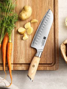 刺身料理刀家用切片刀切菜刀家用厨房刀具 信作 不锈钢三德刀西式
