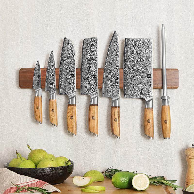 信作胡桃实木磁条刀架多功能厨房菜刀植物架壁挂式免打孔强力刀架,厨房/烹饪用具,刀架,淘宝优惠券,粉丝福利购,淘宝优惠卷