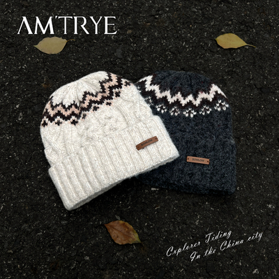 秋冬保暖护耳针织毛线帽男显脸小