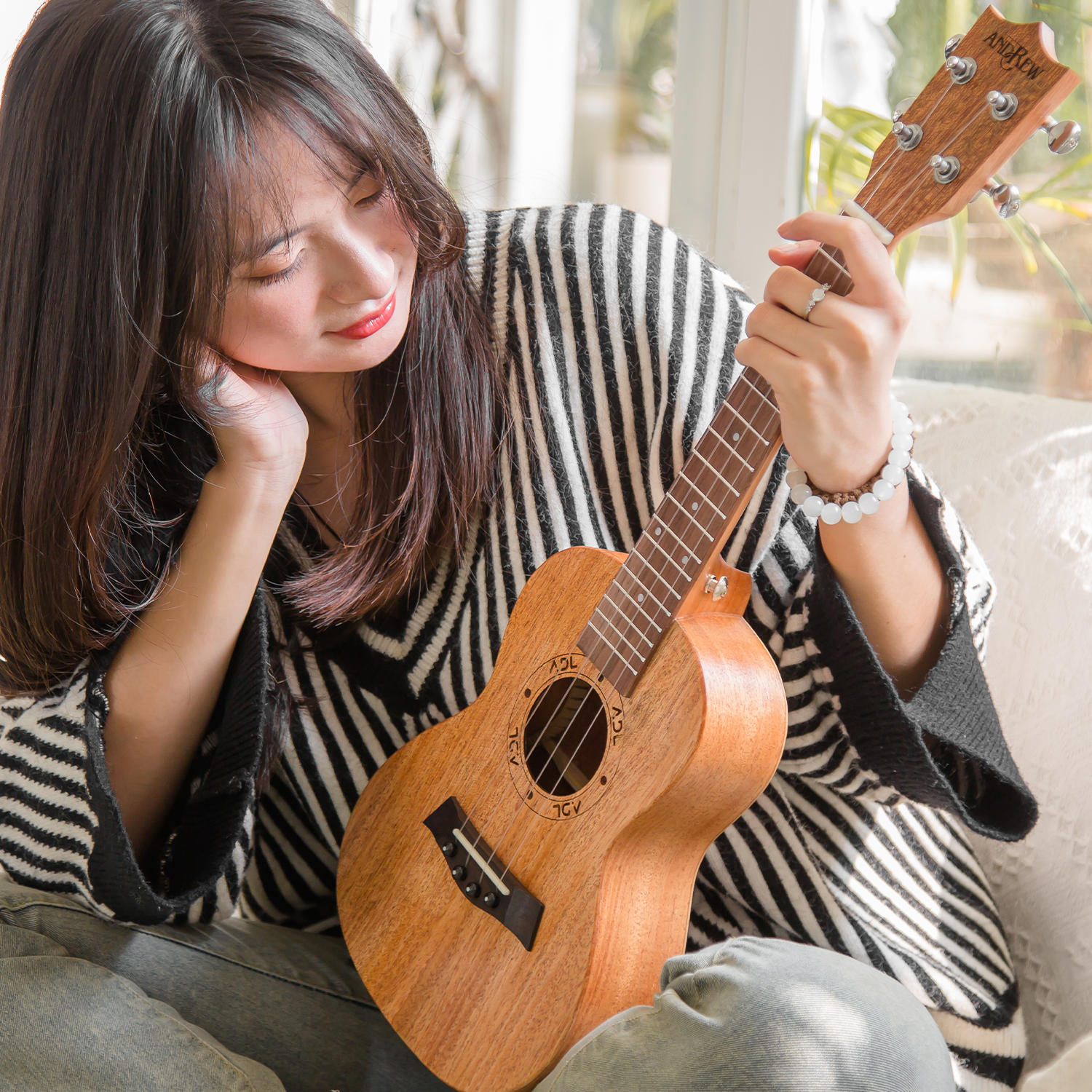 ADL尤克里里初学者入门23/26寸单板儿童成人进阶小吉他乌克丽丽