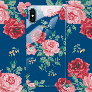 英伦复古玫瑰花朵适用于苹果iPhoneXSMAX手机壳硅胶全包软壳8P/6S