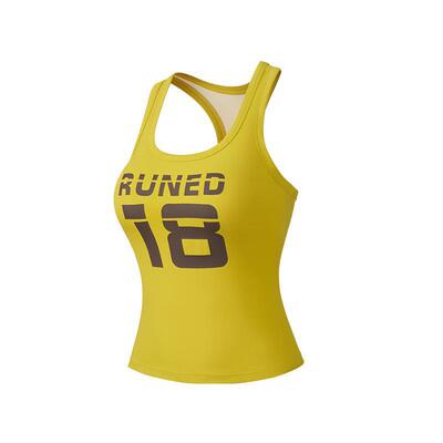 夏日新款潮流数字印花带垫一体运动背心高强度户外运动瑜伽健身