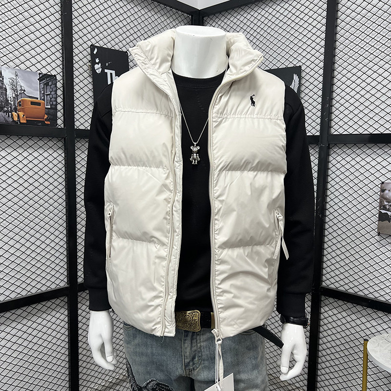 秋冬新款男士立领羽绒刺绣战马甲时尚百搭保暖背心外套简约休闲潮,男装,淘宝优惠券,粉丝福利购,淘宝优惠卷