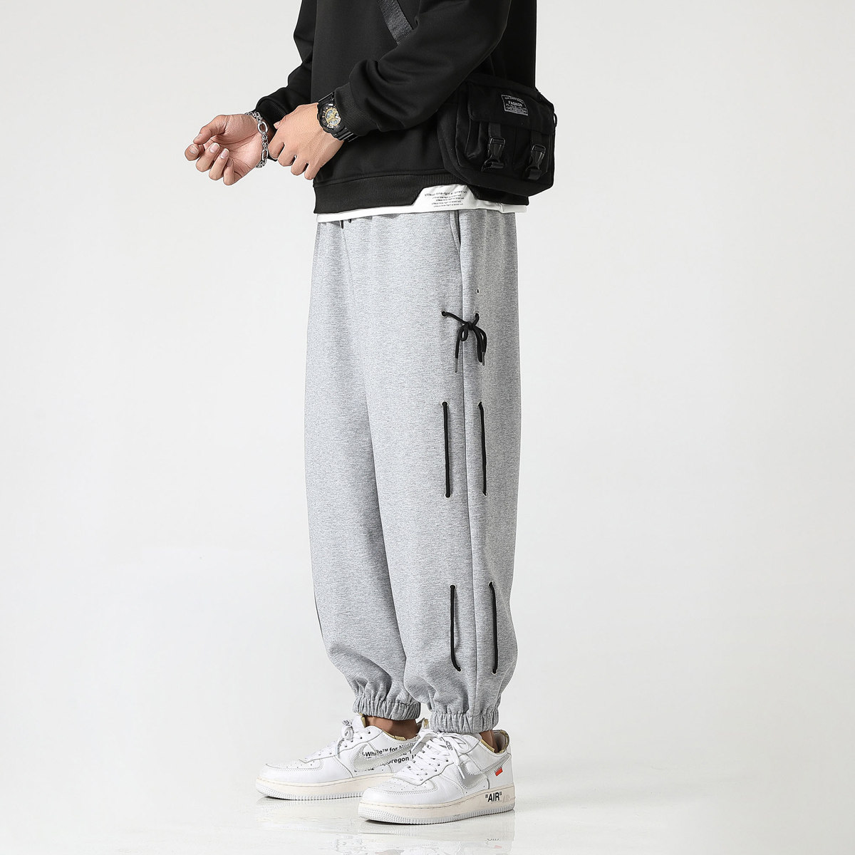 Spring new casual Capris men's large loose Korean fashion pants