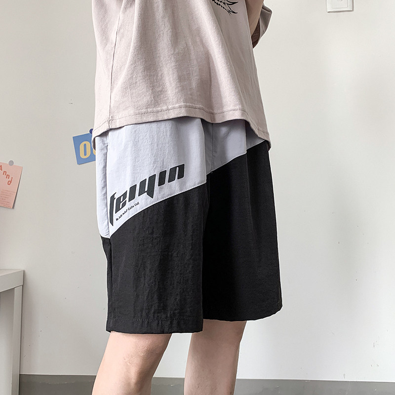 夏季新款休闲短裤男宽松五分裤薄款潮流中裤运动裤D图片