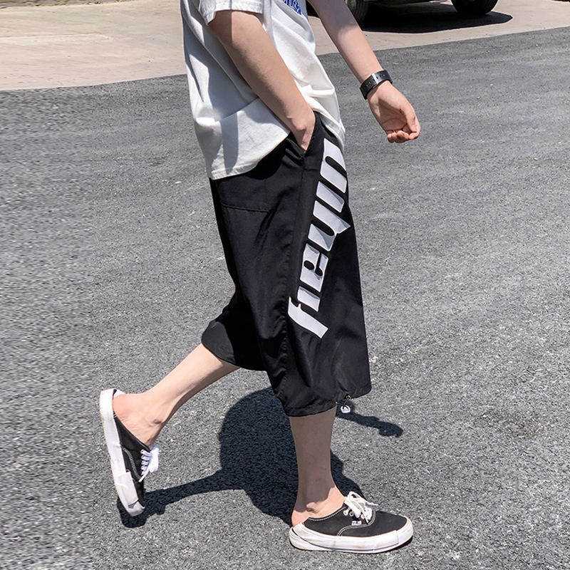 Summer trend trend student loose men's shorts 7-point casual pants