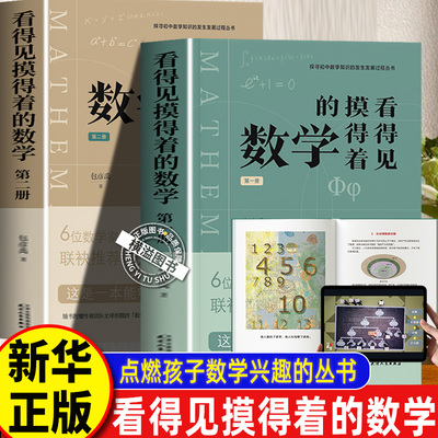 看得见摸得着的数学 第一册 第二册 一套能够点燃孩子数学兴趣的丛书 包彦禹著 院士数学家推荐 讲述小初数学知识的发生发展过程