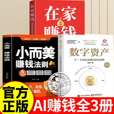 数字资产：下一个财富浪潮的底层逻辑小而美赚钱法则一本书读懂RWA与稳定币直击财富迁移核心战场 从0到1搭建一人公司ai智能体赚钱