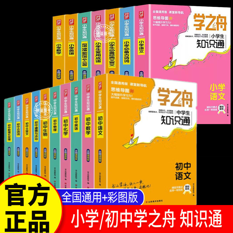 学之舟知识通小学生一二三四五六年级中学生7-9年级全国通用初中语文数学英语基础知识大全初中知识点人教 小升初中考专项强化训练图片