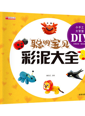 聪明宝贝彩泥大全DIY教程书 3-6-9岁儿童易学实用美术手工丛书宝宝早教启蒙快乐手工坊 幼儿园DIY粘土橡皮泥制作书教程书本