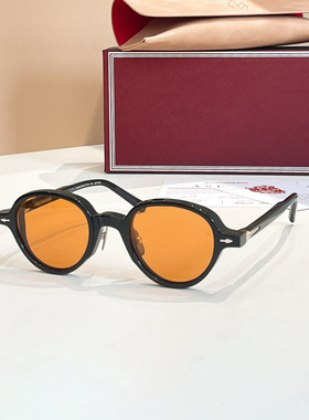 跨境专供JMM CLARK醋酸纤维素复古圆框太阳镜男防紫外线墨镜近视