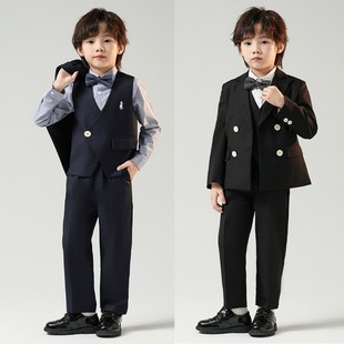 男童高级感小礼服春秋男孩生日服装参加婚礼穿搭儿童痞帅风西服潮