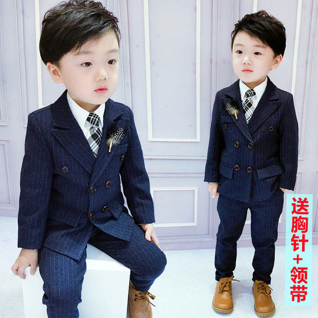 男宝小少爷西装套装男童西服2026新款春秋男孩花童儿童小朋友礼服
