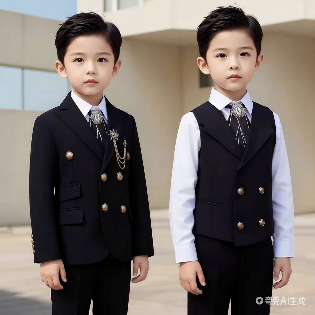 男童洋气西装幼儿园小主持人礼服儿童演讲西服唱歌演出服英伦风春图片