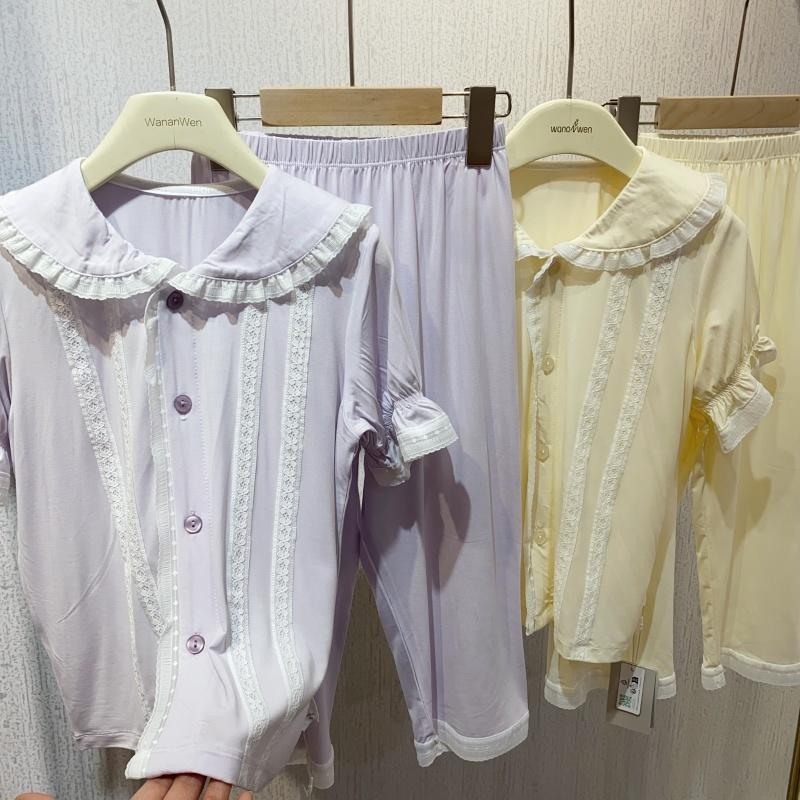女童夏季莫代尔公主风家居服套装