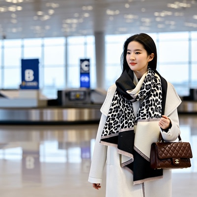 独特漂亮围巾披肩轻奢高级感