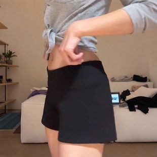 薄款 辣妹运动短裤 休闲裤 美式 三分裤 胖mm外穿大码 女夏季 显瘦女装