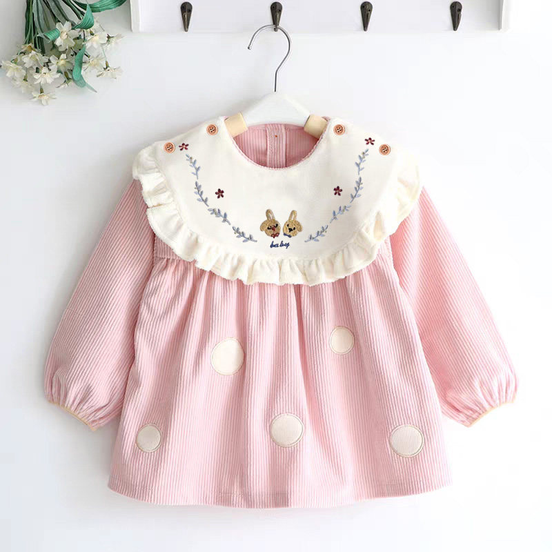 女宝宝罩衣婴儿围兜吃饭防水防脏儿童灯芯绒反穿衣围裙画画衣秋冬,童装/婴儿装/亲子装,反穿衣/罩衣,淘宝优惠券,粉丝福利购,淘宝优惠卷