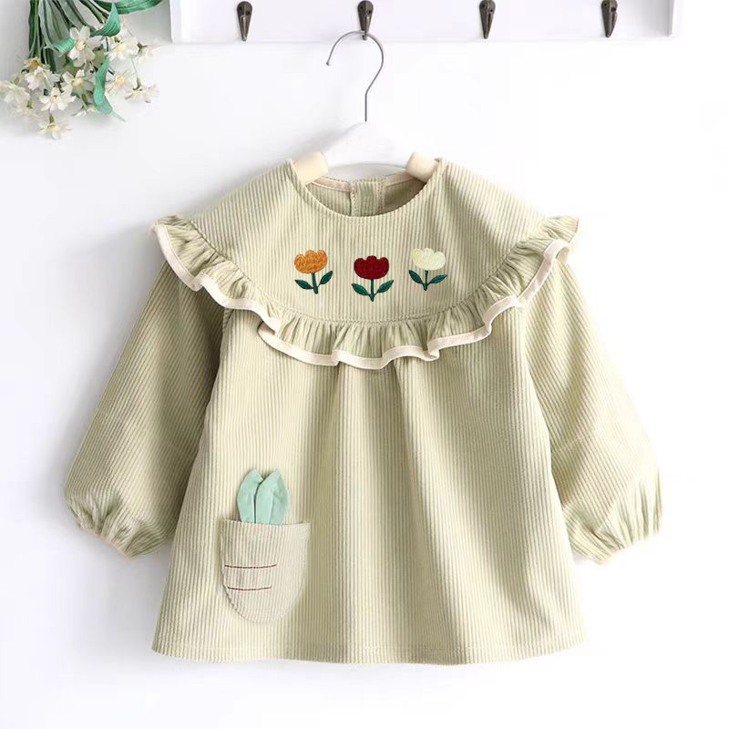 女童罩衣宝宝防水防脏围兜