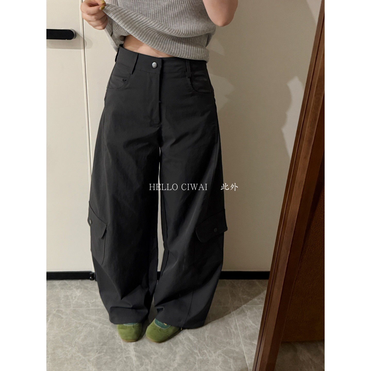 此外户外运动宽松工装裤女图片