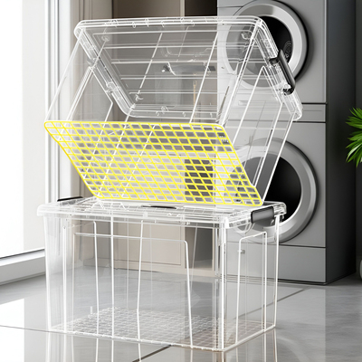 特大号加厚高透明衣物被子收纳箱