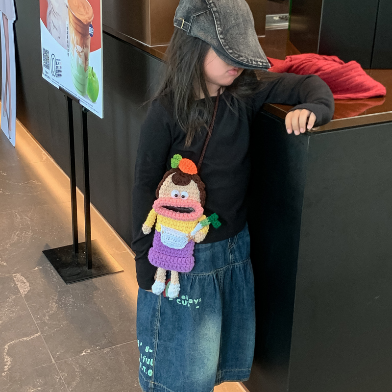 撞色成品单肩包零钱包