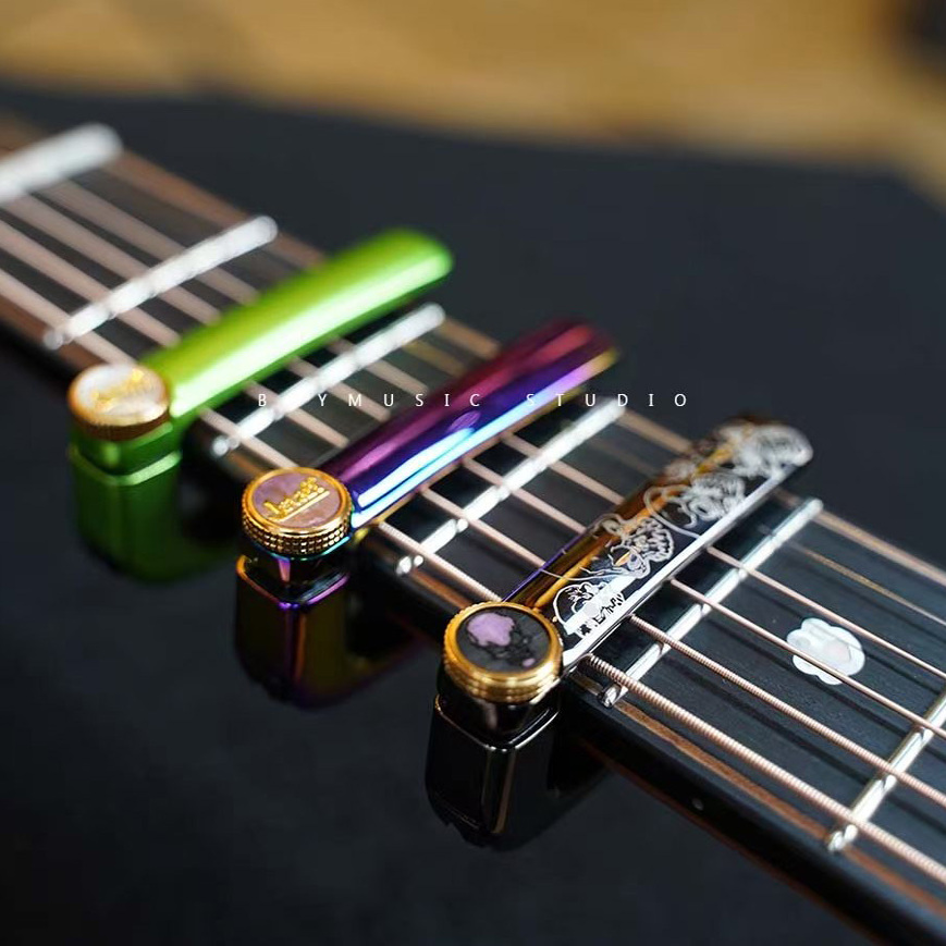 Jstaff J1铝制J2铜制卡式吉他变调夹高级民谣吉他专用镶嵌收纳盒