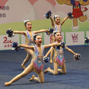 儿童啦啦操演出服啦啦队服装拉拉队比赛服装健美操服装儿童25女男