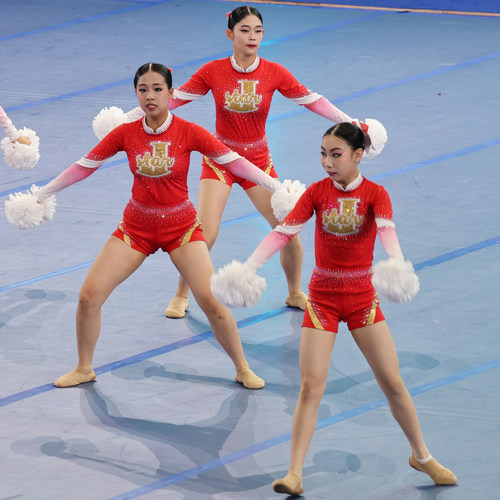 定制啦啦操演出服拉拉队服装健美操服装套装舞蹈服新品27学生套装