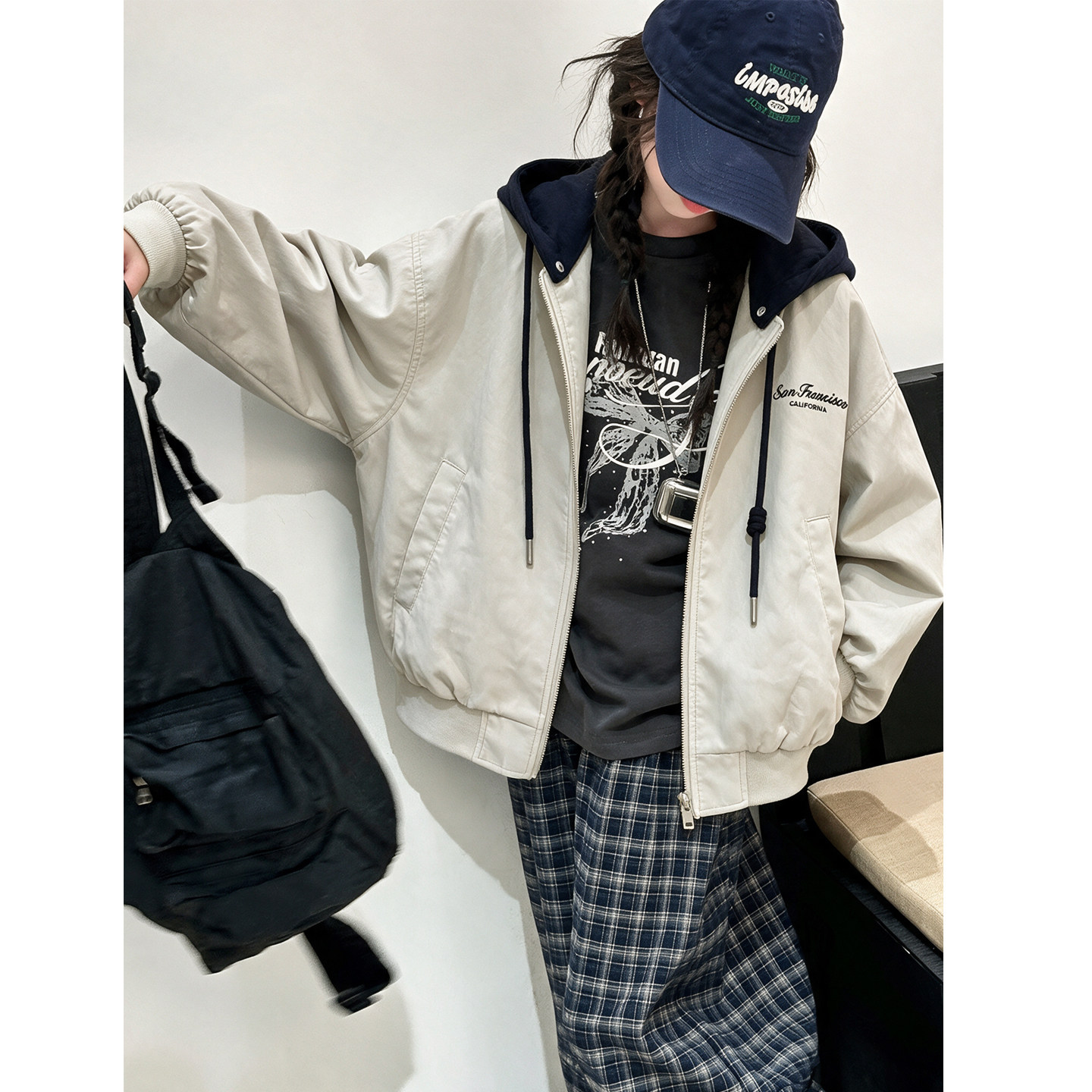 女童皮衣外套儿童皮夹克衫春秋装
