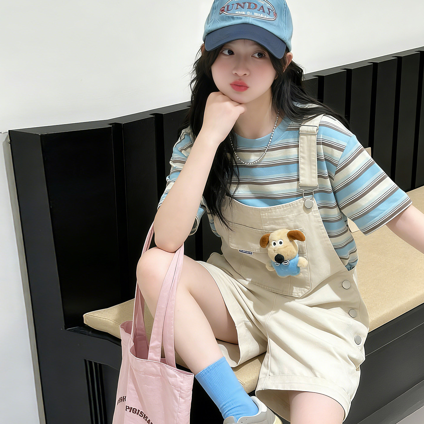 女童夏装背带裤套装2026新款