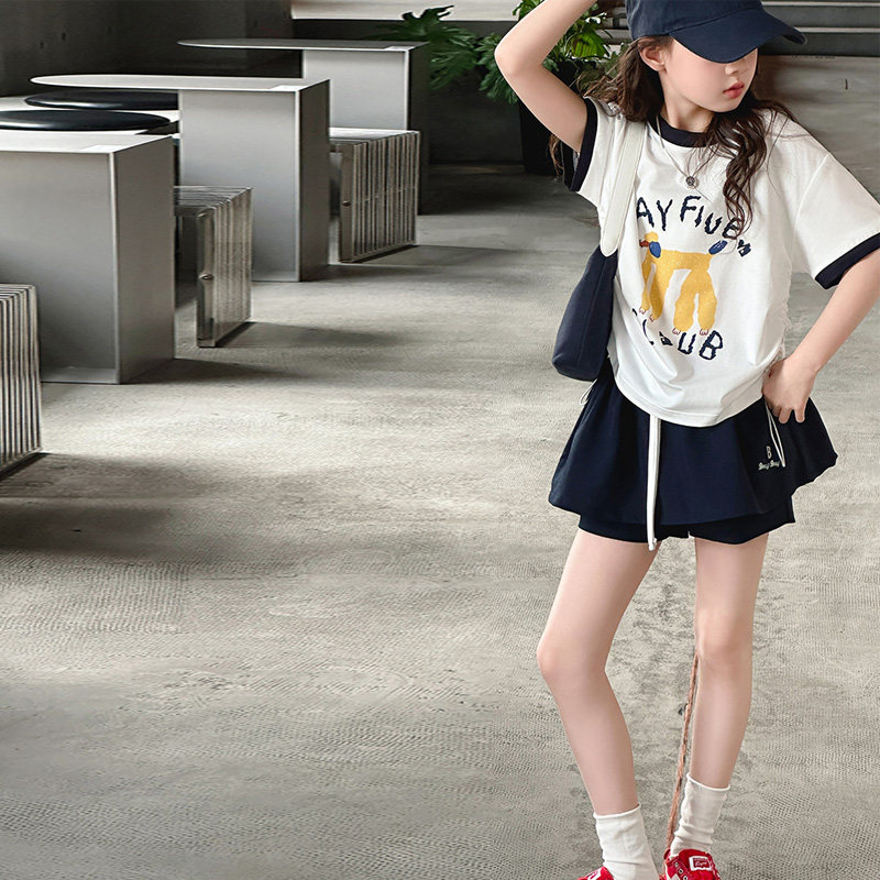 女童套装裙夏装儿童运动两件套