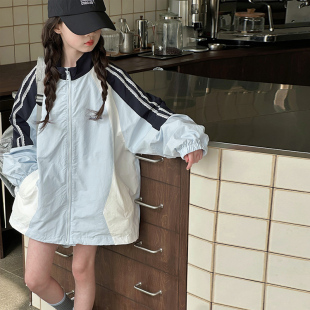 果儿kids韩系 女童春装外套2026新款儿童休闲宽松上衣大童冲锋衣