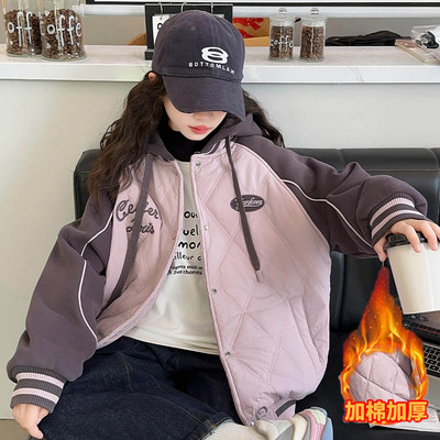 女童冬装外套儿童棉服2025新款