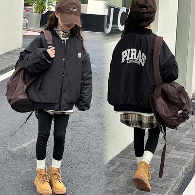 女童夹棉外套儿童秋冬加厚棒球服