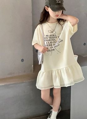 蝴蝶结女童连衣裙2025夏季裙子