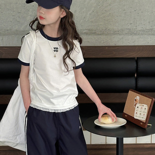 韩国童装女童短袖T恤儿童短款上衣2026夏装新款女孩夏季半袖t洋气