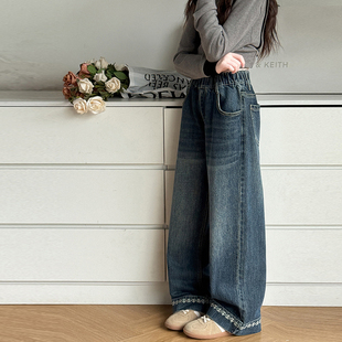 童装女童牛仔裤儿童裤子秋装新款2025韩版长裤大童春秋洋气休闲裤