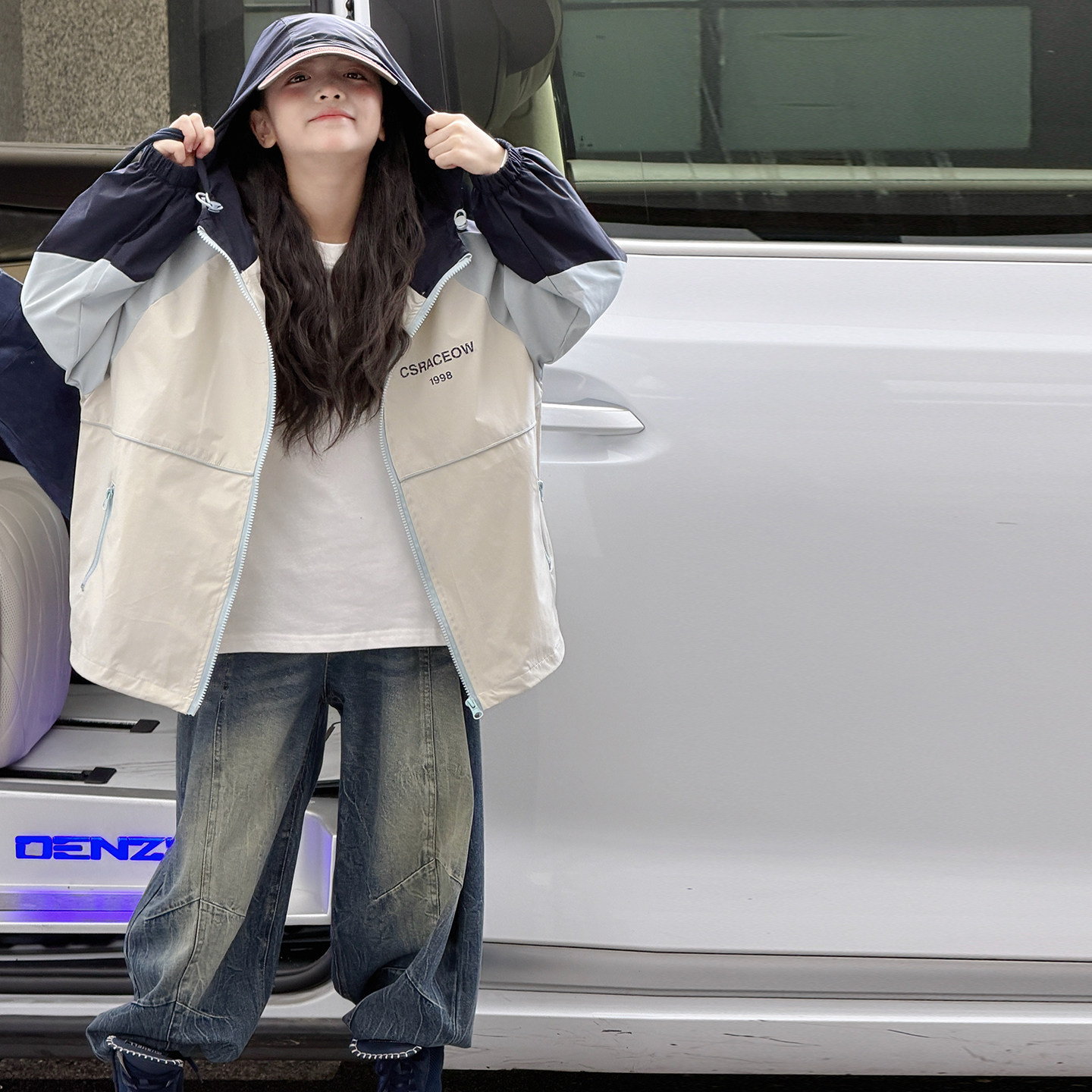 女童外套儿童女孩大童冲锋衣秋装