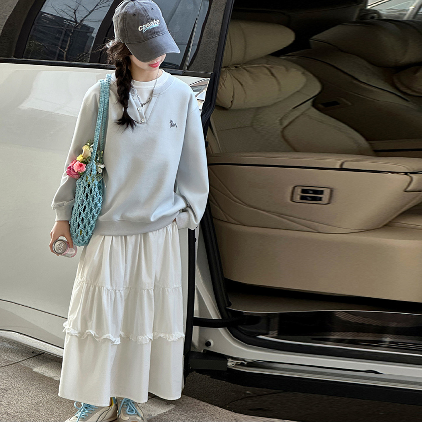 韩国女童卫衣儿童半身裙套装2026新款春秋装高级感大童女孩两件套