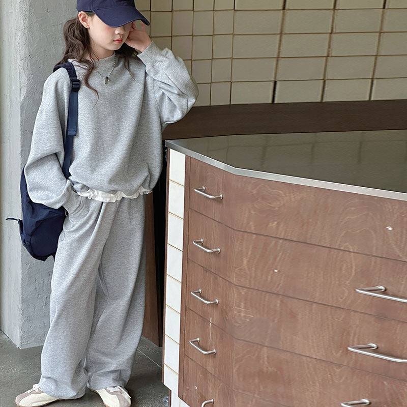 女童套装春装儿童休闲运动两件套2026春秋新款韩女大童时髦衣服